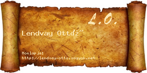 Lendvay Ottó névjegykártya